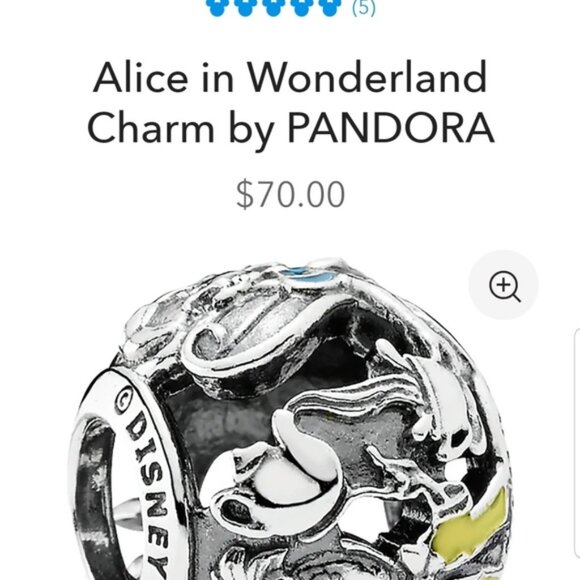 Pandora Alice in Wonderland tea party charm- last one - Picture 2 of 7